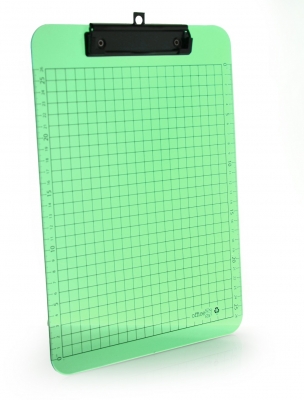 Clipboard standard Office box, A4, transparent PP, verde